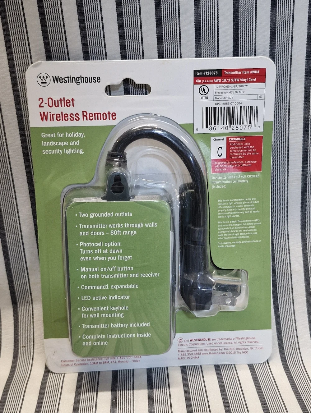 Westinghouse 2-Outlet Wireless Remote Outdoor Light Control New
